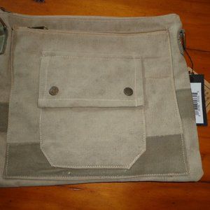 NWT VINTAGE ADDICTION Recycled Military Tent Material Cotton Handle